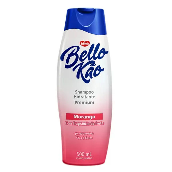 Shampoo para Cães e Gatos Morango Bellokão 500 ml